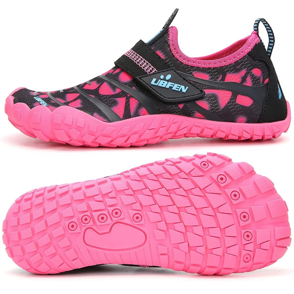 UBFEN Waterproof Shoes for Kids (Aqua Socks) - Size 12 Pink